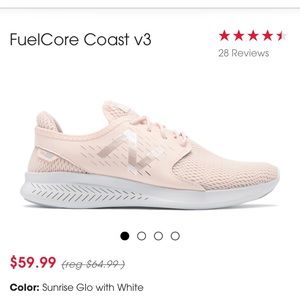 New Pink Balance FuelCoast Core v3 - size 8